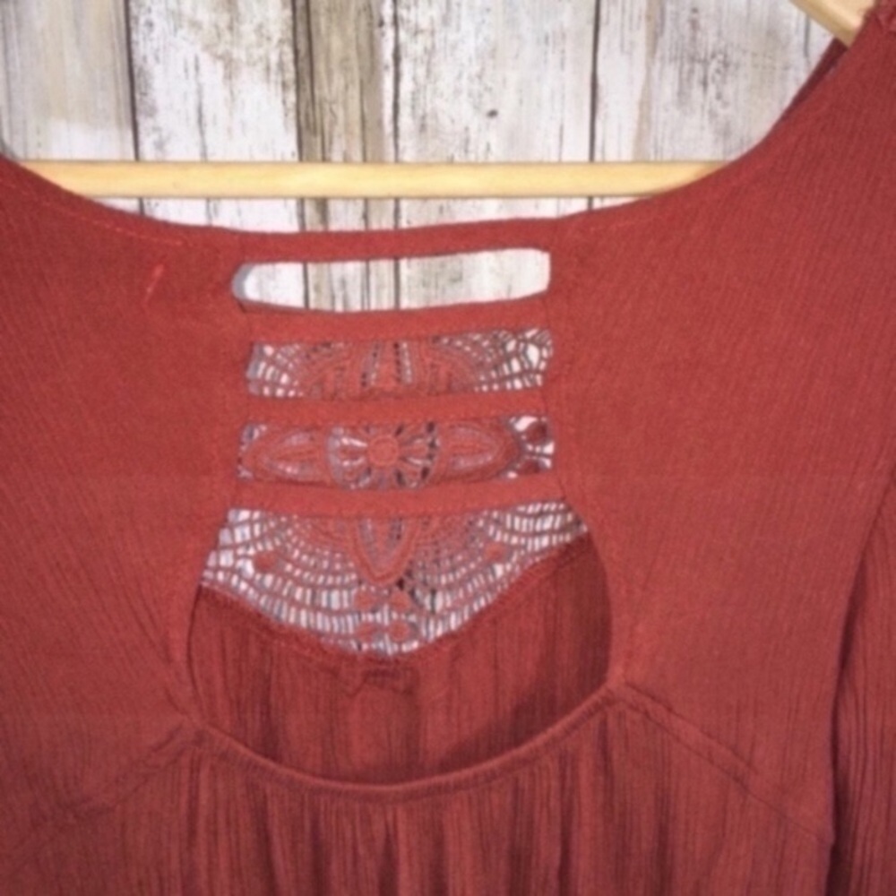 Altar'd State Burnt Orange Blouse - Picture 4 of 6